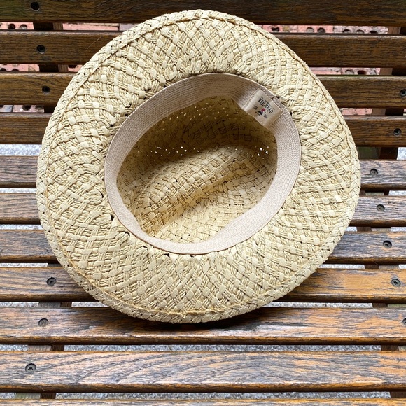 RedHead Straw Hat with Dark Brown Leather Band - Picture 4 of 10